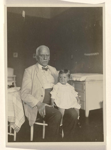 Isabel Wachenheimer on her lap with her grandfather Meir Wachenheimer, in September 1929, anonymous, 1929 Canvas Print