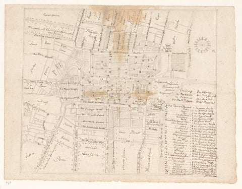 Map of Batavia, Jan Brandes, 1779 - 1785 Canvas Print