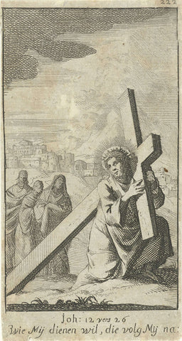 The bearing of the Cross of Christ, Jan Luyken, 1691 Canvas Print