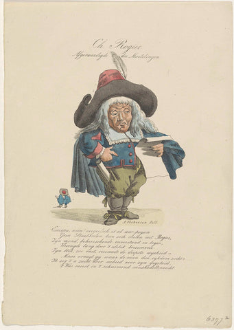 Cartoon on Charles Rogier, ca. 1830, Albertus Verhoesen, 1830 Canvas Print