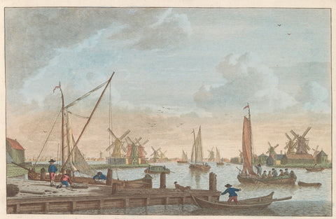 De Zaan bij Wormerveer, ca. 1790, Carel Frederik Bendorp (I), 1824 - 1825 Canvas Print