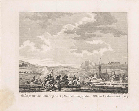 Battle of Neerwinden, 1793, Reinier Vinkeles (I), 1794 - 1807 Canvas Print