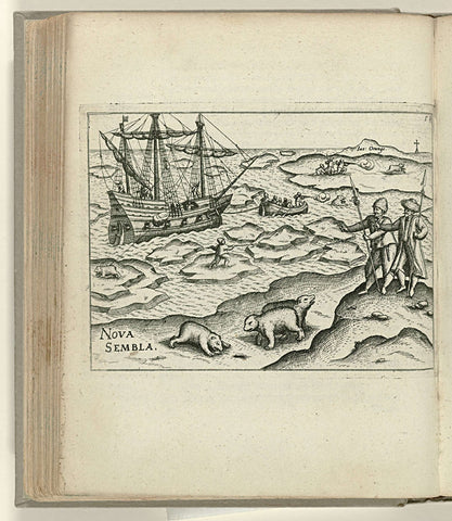 Ship of Barentsz bji the Orange Islands, 1596, anonymous, 1598 Canvas Print