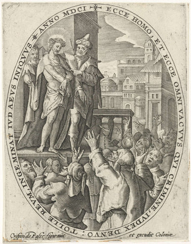 Christ shown to the people, Crispijn van de Passe (I), 1601 Canvas Print