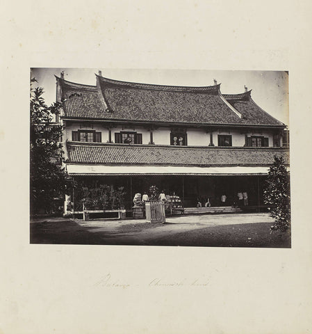 Chinese house in Semarang, Woodbury & Page, 1863 - 1866 Canvas Print