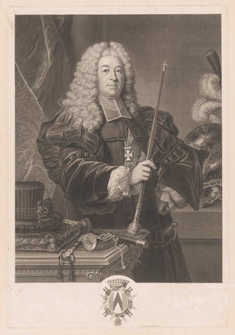 Portret van Hieronymus von Erlach, Johann Georg Wille, 1748 - 1808 Canvas Print