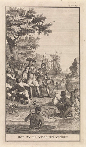 Fishing Khoikhoi, Abraham Zeeman, 1727 Canvas Print