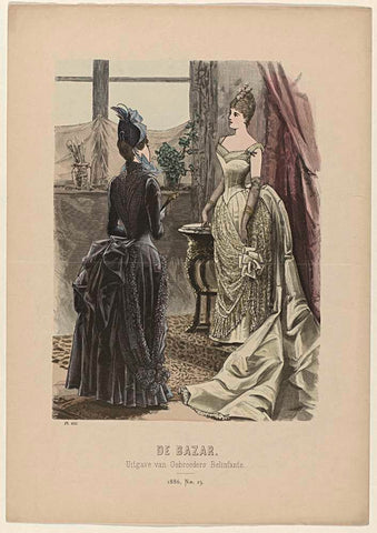 De Bazar, 1886, No. 15, Pl. 653, anonymous, 1886 Canvas Print