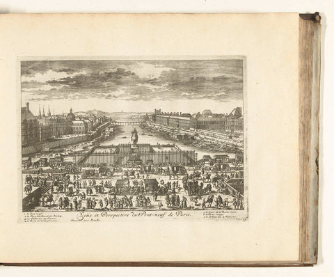 View of Paris from the Pont-Neuf, 1726, anonymous, 1726 Canvas Print