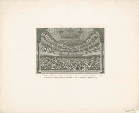 Hall of the Amsterdam Theatre, 1772, Nicolaas van Frankendaal, 1774 Canvas Print