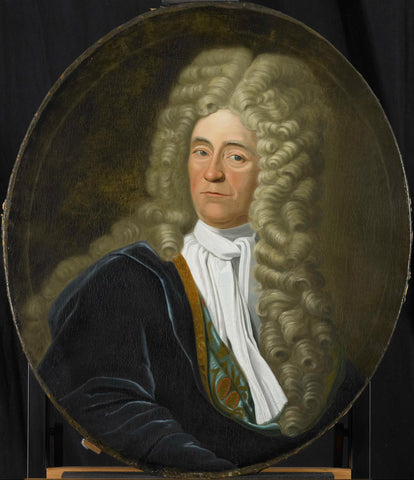 Portrait of Willem van Hogendorp, Director of the Rotterdam Chamber of the Dutch East India Company, elected 1692, anonymous, 1700 - 1749 Canvas Print