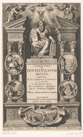 Mozes en vijf scènes uit de Pentateuch, Cornelis Galle (I) (possibly), 1623 Canvas Print