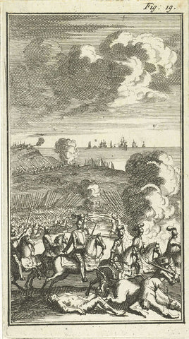 Battle of Nieuwpoort, 1600, Jan Luyken, 1691 Canvas Print