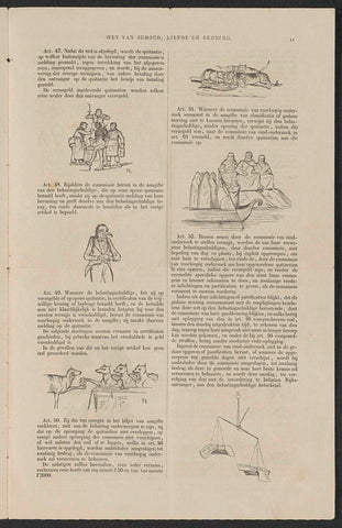 Reprint of the satire on the incentive to participate in the (so-called) voluntary 3% money loan of 1844 (sheet 11), Herman Frederik Carel ten Kate, 1844 Canvas Print