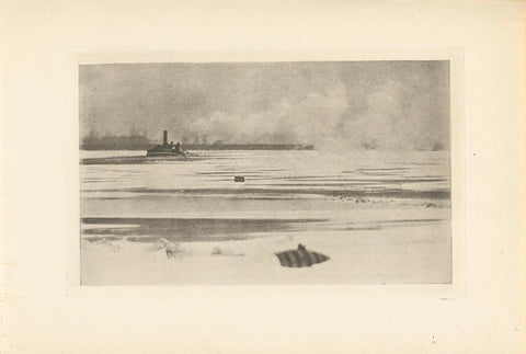 Rivierlandschap met sneeuw, Peter Henry Emerson (attributed to), 1890 - 1895 Canvas Print