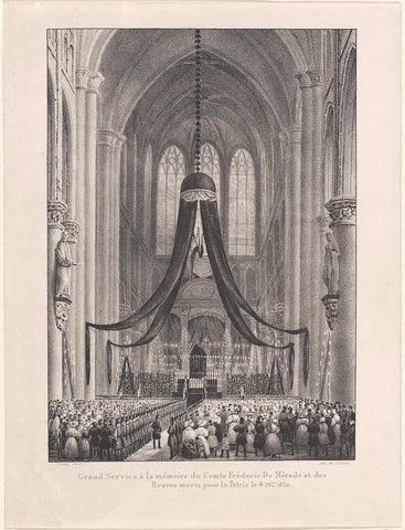 Worship for De Merode, 1830, Pierre Simonau, 1830 - 1831 Canvas Print