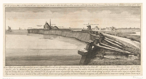 The bad condition of the Zeedijk from Diemen to Jaap Hannes (first part), 1705, anonymous, 1705 Canvas Print