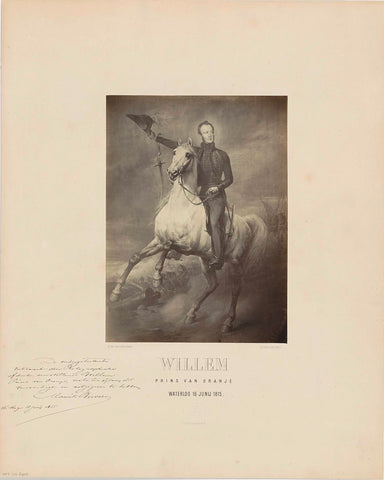 Equestrian portrait of William II, King of the Netherlands, Maurits Verveer, 1865 Canvas Print