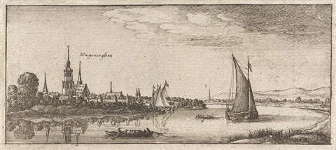 View of Wageningen on the Lower Rhine, Wenceslaus Hollar, 1625 - 1677 Canvas Print