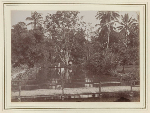 Bridge over water, Kassian Céphas, 1886 Canvas Print