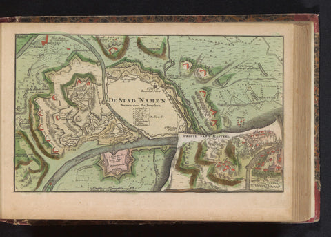 Map of Namur, anonymous, 1735 Canvas Print