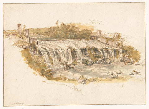 Waterval, Gilles Neyts, 1633 - 1687 Canvas Print