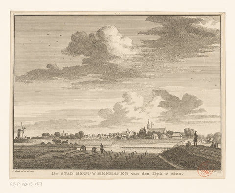 View of Meliskerke, Hendrik Spilman, 1754 - 1792 Canvas Print