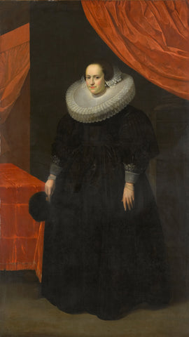 Portrait of Suzanna Moor (1608-57), anonymous, in or after 1629 Canvas Print