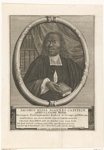 Portrait of preacher Jacobus Elisa Johannes Capitein, François van Bleyswijck, 1742 Canvas Print