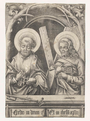 Petrus and Andreas, Israhel of Meckenem, 1455 - 1503 Canvas Print