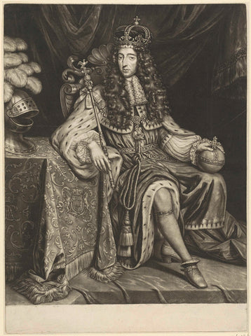 Portrait of William III, Prince of Orange, Jacob Gole, 1688 - 1724 Canvas Print