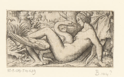 Leda en de zwaan, anonymous, 1524 - 1612 Canvas Print