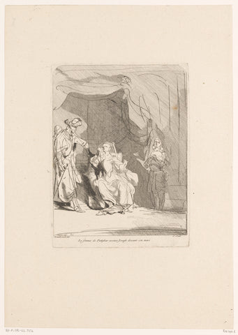 Wife of Potiphar accuses Joseph, Anne Claude Philippe Caylus, 1702 - c. 1753 Canvas Print