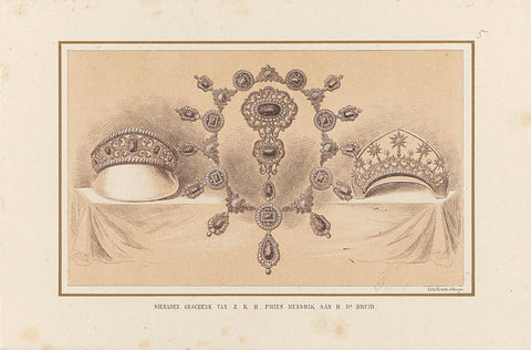 Jewellery donated by Prince Henry to Princess Mary, 1878, anonymous, 1879 - 1880 Canvas Print