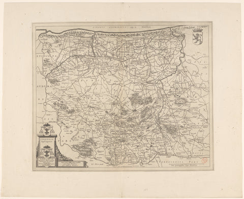 Map of has diocese of Ieper, anonymous, 1662 - 1672 Canvas Print