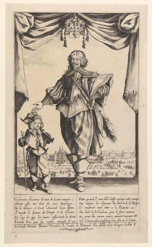 Portret van de schilder Claude Deruet en zijn zoon, Jacques Callot, 1632 Canvas Print