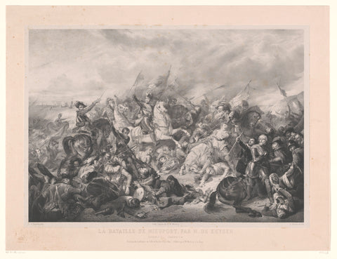 Battle of Nieuwpoort, Carel Frederik Curtenius Bentinck, 1847 - 1849 Canvas Print