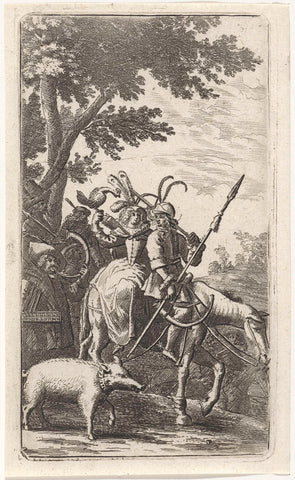 Hunting company, Abraham Dircksz. Santvoort, 1668 Canvas Print