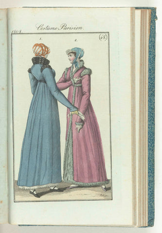 Journal des Dames et des Modes, editie Frankfurt 27 November 1808, Costume Parisien (48), anonymous, 1808 Canvas Print