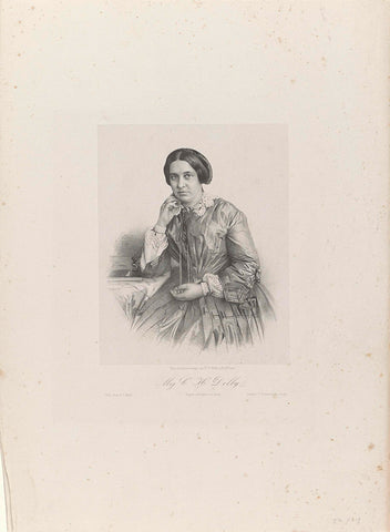 Portrait of ms. C.H. Dolby, 1854, Adrianus Johannes Ehnle, 1855 Canvas Print