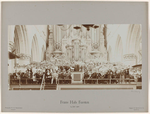 Choir in the Grote or Sint Bavo church in Haarlem on the occasion of the Frans Hals Feesten on June 14, 1900, Willem Hendrik Dikkenberg, 1900 Canvas Print