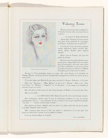 Art - Goût - Beauté, Feuillets de l' élégance féminine, Juin 1932, No. 142, 12e Année, p. 35, H. Rouit, 1932 Canvas Print