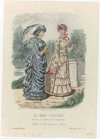 La Mode Illustrée, 1883, No. 24 : Toilettes de Mme Coussinet (...), Huard, 1883 Canvas Print