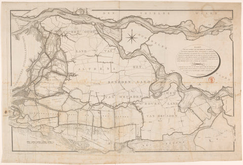 Map of the Land of Heusden and Altena, Daniël Veelwaard (I), 1798 Canvas Print