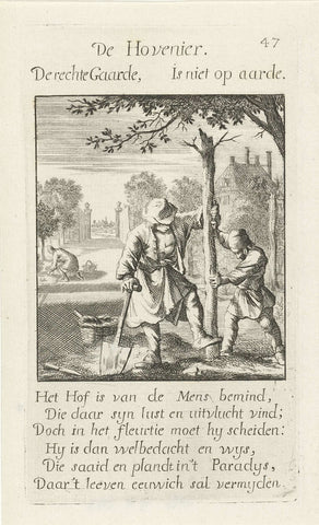 Gardener, Jan Luyken, 1694 Canvas Print