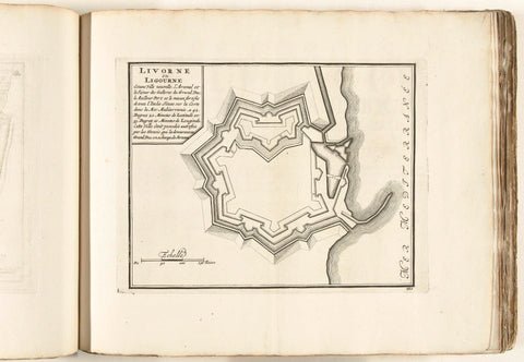 Map of Livorno, c. 1702, anonymous, 1702 - 1703 Canvas Print