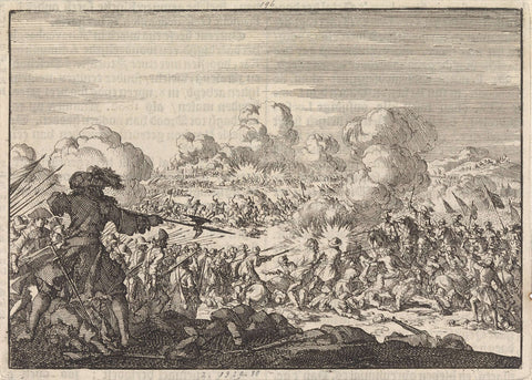 Battle of Seneffe, 1674, Jan Luyken, 1698 Canvas Print