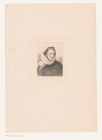 Portrait of Adriaen Pietersz. van de Venne, Paul Edme Le Rat, c. 1873 Canvas Print