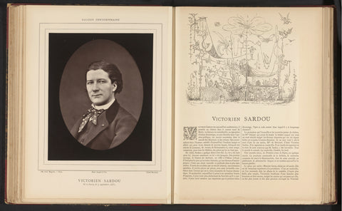 Portret van Victorien Sardou, Ferdinand Mulnier, c. 1876 - in or before 1879 Canvas Print