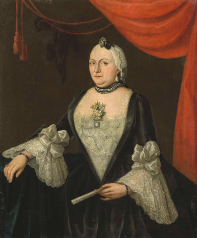 Johanna van Rijswijk (b. 1715), Wife of Jan Hendrik van Rijswijk, Isaac Lodewijk la Fargue van Nieuwland, 1754 Canvas Print